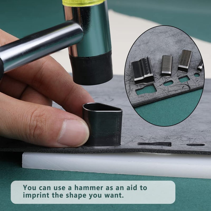 Yizzvb 24 Style Hollow Punch Cutter Tool, One Hole Leather Cutting Tools with Box, Different Shape Punch Tool Set Hole Leather Hollow Punch Cutter, Craft Tools Kit for Handmade DIY Craft - Image 5